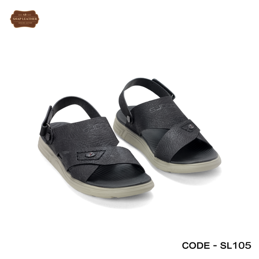 Cool & Easy Men's Summer Sandals - genuine Leather - Slide On - Snap Leather