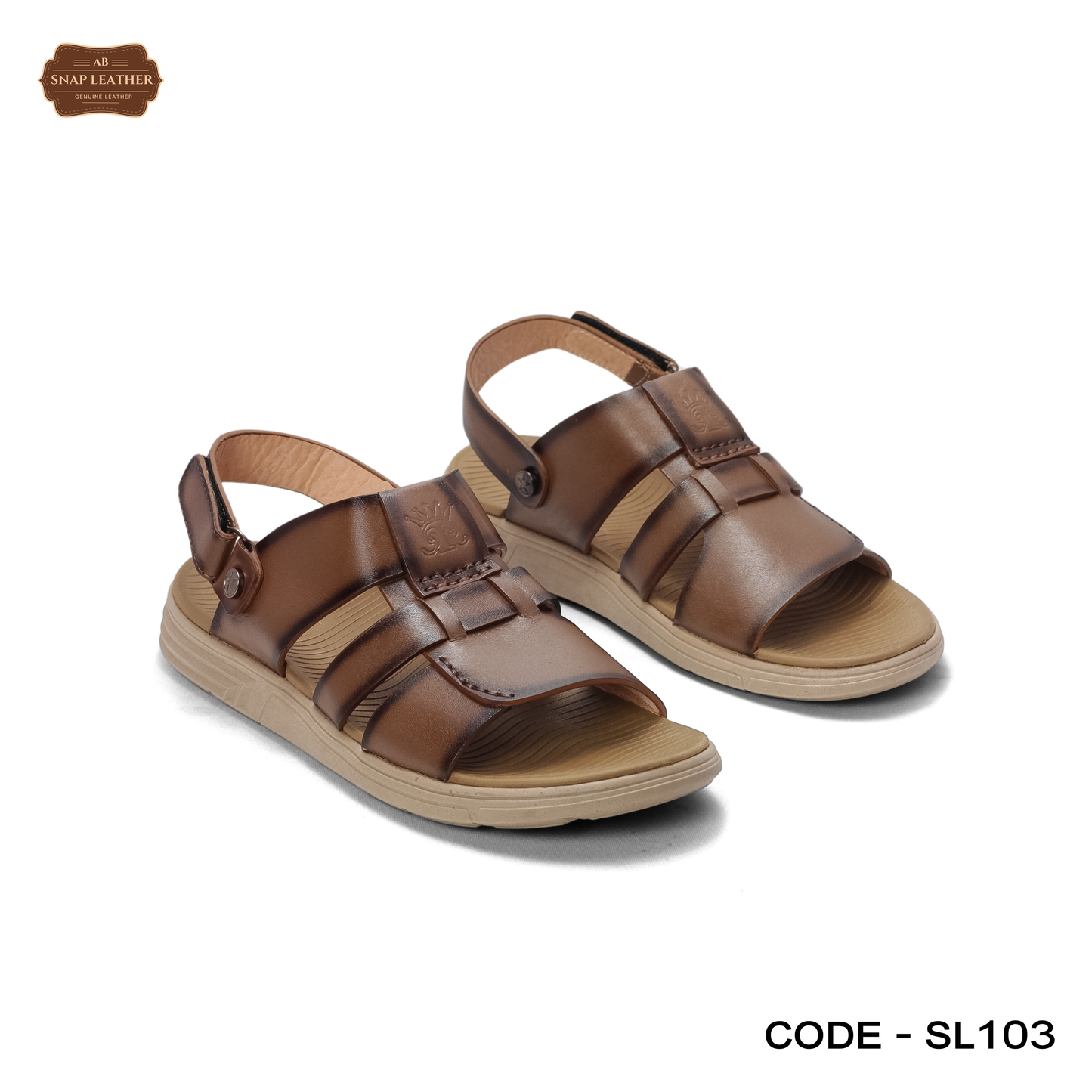 summer leather sandals for men, woven design and adjustable straps