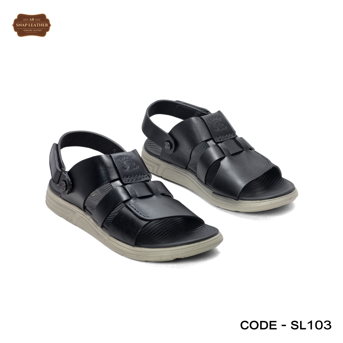 summer leather sandals for men, woven design and adjustable straps