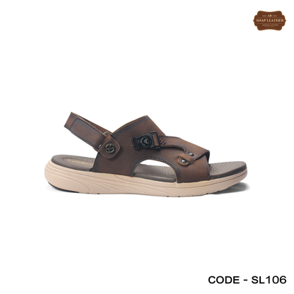 genuine Leather Cool & Easy Men's Summer Sandals - - Snap Leather